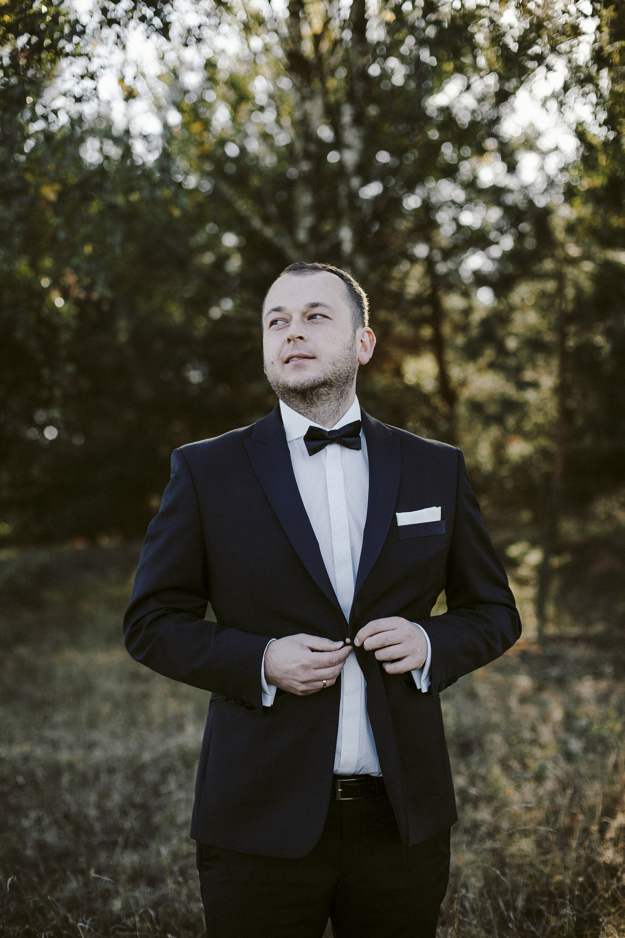 elegancki pan mlody